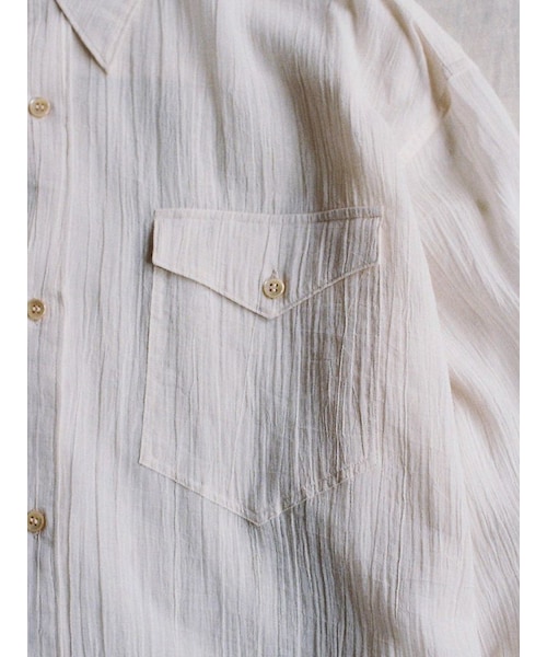 トップス LIDNM VOILE SHEER SHIRT LIDNM（リドム）の「WASHED VOILE SHEER SHIRT（シャツ/ブラウス