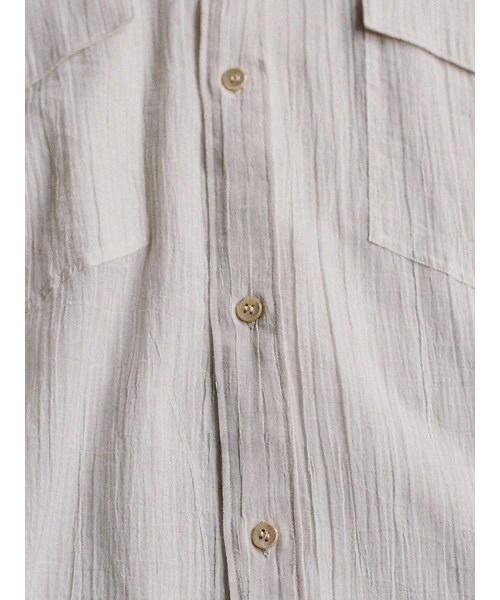 LIDNM（リドム）の「WASHED VOILE SHEER SHIRT（シャツ/ブラウス