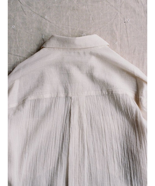 LIDNM（リドム）の「WASHED VOILE SHEER SHIRT（シャツ/ブラウス・メンズ・ホワイト/ブラック・S/M/L）」の17枚目の写真