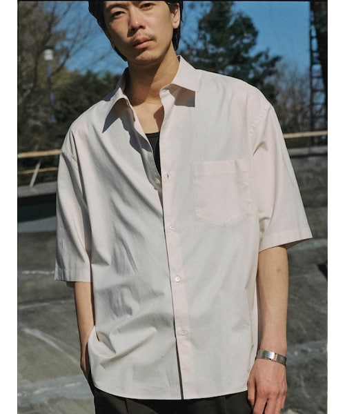 LIDNM（リドム）の「HICOUNT WASHER TWILL H/S（シャツ/ブラウス・メンズ・ベージュ/ブラウン・S/M/L）」の19枚目の写真
