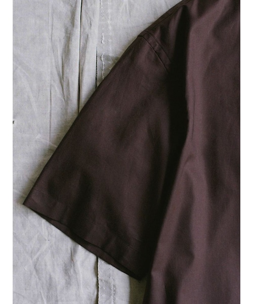 LIDNM（リドム）の「HICOUNT WASHER TWILL H/S（シャツ/ブラウス・メンズ・ベージュ/ブラウン・S/M/L）」の12枚目の写真