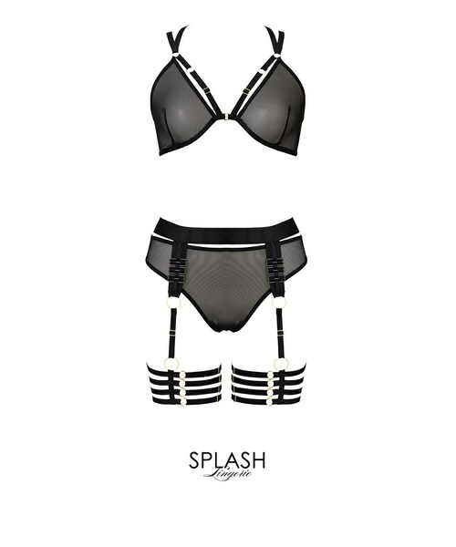 SPLASH(スプラシュ)の「WONDER set(ブラ&ショーツ・レディース・ブラック・S/M/L/XL)」の1枚目の写真