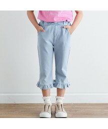 SLAP SLIP | ウエスト裾リボン7分丈デニムニットパンツ(80~140cm)(デニムパンツ)