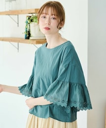 Crisp | カットワークフリルブラウス[c1R3408](シャツ/ブラウス)