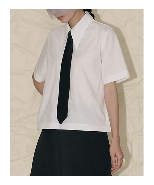 トーマスマグパイ　ロゴブラウス　シャツ　ホワイト thomas magpie】logo Tshirt /【トーマスマグパイ】ロゴTシャツ