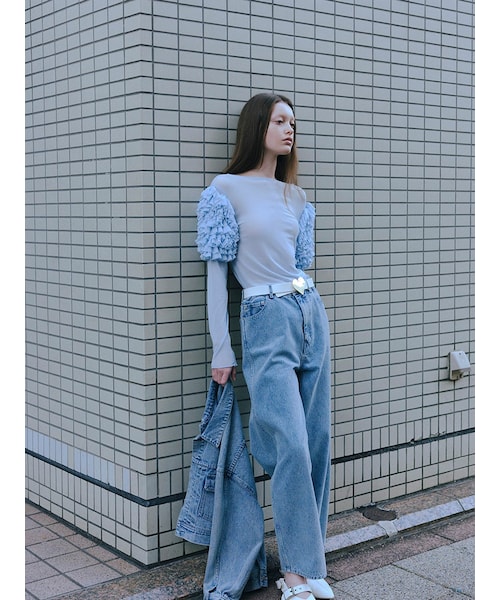 FURFUR（ファーファー）の「FUR FUR 袖フリルチュールカットソー