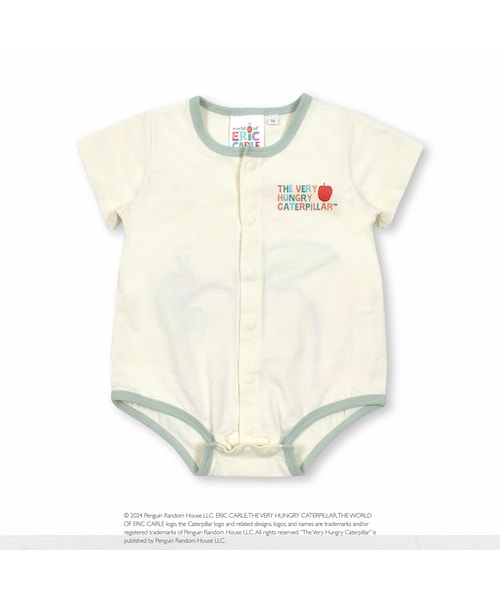 SLAP SLIP BABY(スラップスリップベビー)の「【絵本コラボ-はらぺこあおむし-】おしりアップリケ半袖ロンパースベビー(60~80cm)(ロンパース・キッズ・レッド/その他・70)」の2枚目の写真