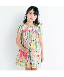 Tartine et Chocolat（タルティーヌエショコラ）の「【日本製】【お揃い】リバティ(Tresco)タナローンリボン付きワンピース(90~140cm)（ワンピース・キッズ）」