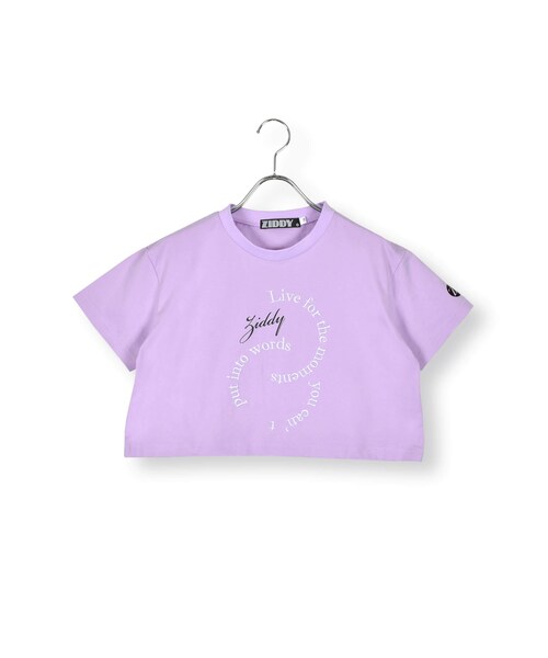 ZIDDY（ジディ）の「モチーフ刺しゅうTシャツ(130~160cm)（Tシャツ/カットソー・キッズ・ブラック/パープル・150）」の2枚目の写真