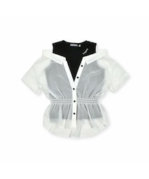 ZIDDY | ウエストシャーリングシアーシャツ(130~160cm)(シャツ/ブラウス)
