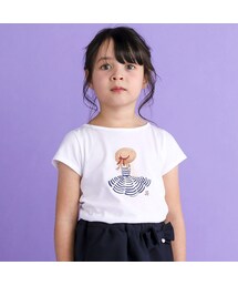 Tartine et Chocolat | 【日本製】ピクニックガールプリント半袖Tシャツ(80~140cm)(Tシャツ/カットソー)