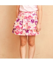 BeBe | ボタニカル花柄リップルフリルキュロットパンツ(90~150cm)(その他パンツ)