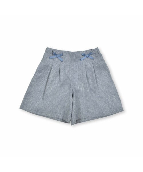 BeBe(ベベ)の「リネン調オックスリボンショートパンツ (90~150cm)(その他パンツ・キッズ・ベージュ/ブルー・110)」の2枚目の写真