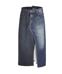 JNBY | Asymmetric-waist Slit Denim Skirt(デニムスカート)