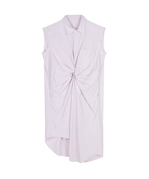 JNBY（ジェーエヌビーワイ）の「Bow Twisted-front Shirt Dress（ワンピース・レディース・ブルー/ピンク/ブラック・36/38/40）」の3枚目の写真