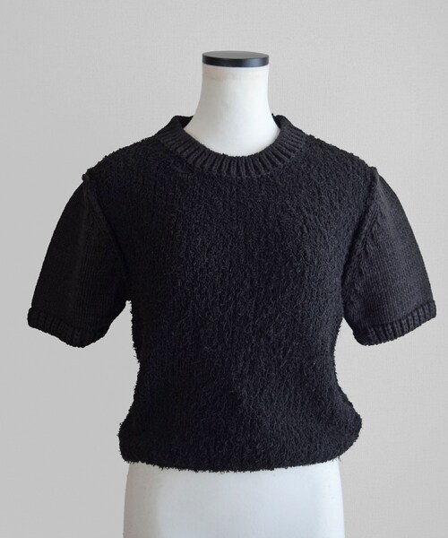 Marient（マリエント）の「カールヤーンサマーKT（ニット/セーター・レディース・ホワイト/グリーン/ブラック・FREE）」の2枚目の写真