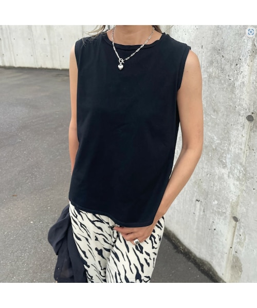 copine(コピン)の「ベーシックノースリーブ(タンクトップ・レディース・ブラック・ワンサイズ)」の1枚目の写真