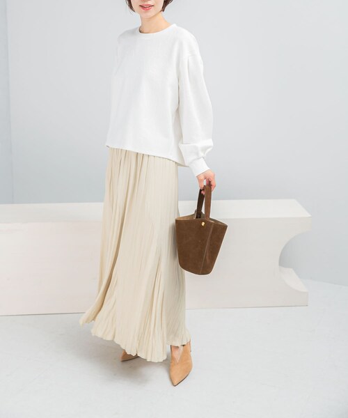URBAN RESEARCH ROSSO（アーバンリサーチロッソ）の「ワッシャープリーツスカート（スカート・レディース・CREAM/SAX/MOCHA・36/38）」の6枚目の写真