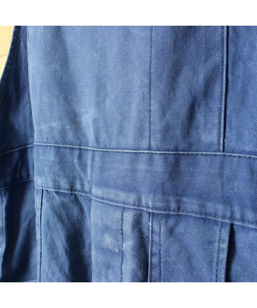 --（--）の「60s 70s ドイツ コットン ツイル ワーク オーバーオール W38相当 ネイビー ブルー ペインター ユーロ ヨーロッパ古着（サロペット/オーバーオール・レディース・ブルー・W38）」の3枚目の写真