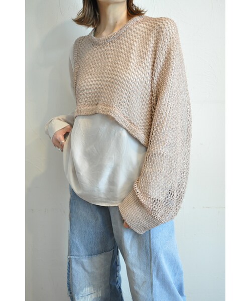 hippiness（ヒッピネス）の「ニットスティング（ニット/セーター・レディース・ブラック/ピンク/シルバー・one）」の2枚目の写真