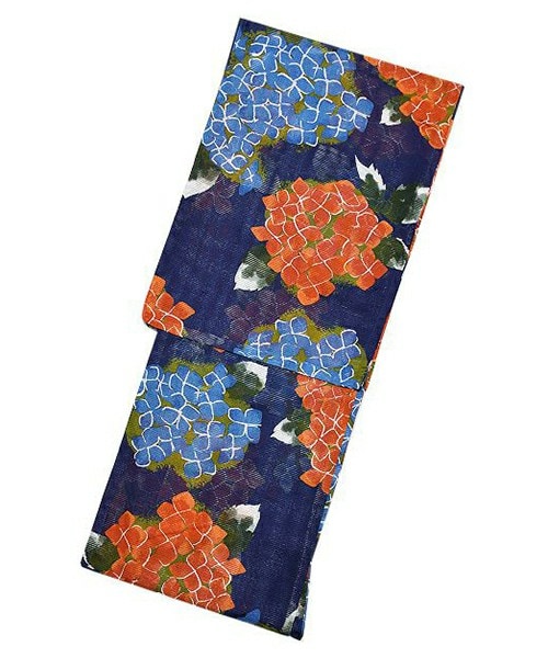 綿絽浴衣「紫陽花　紺」