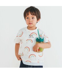 SLAP SLIP（スラップスリップ）の「総柄プリント裾配色切り替えTシャツ(80~130cm)（Tシャツ/カットソー・キッズ）」