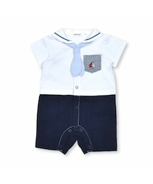 SLAP SLIP BABY | セーラー襟ネクタイ胸ポケット付き半袖ロンパースベビー(60~80cm)(ロンパース)