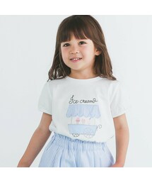 SLAP SLIP | プリントパッチ刺しゅうモチーフ半袖Tシャツ(80~140cm)(Tシャツ/カットソー)
