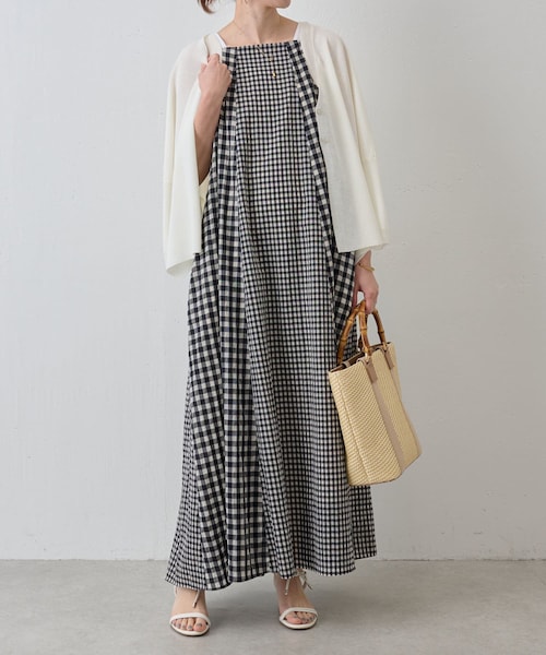ビアズリー　シアーチェックパネルワンピース BEARDSLEY（ビアズリー）の「シアーチェックパネルワンピース（）」 - WEAR