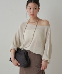 【新品未使用】ラウンジドレス 2WAY ロゴニット 2WAYロゴプルオーバー | LOUNGEDRESS(ラウンジドレス)レディース