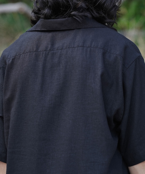 shiun（シウン）の「LINEN SKIPPER SHIRT（シャツ/ブラウス・メンズ・ブラック/ベージュ・XS/S/M）」の10枚目の写真