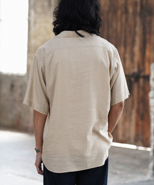 shiun（シウン）の「LINEN SKIPPER SHIRT（シャツ/ブラウス・メンズ・ブラック/ベージュ・XS/S/M）」の21枚目の写真