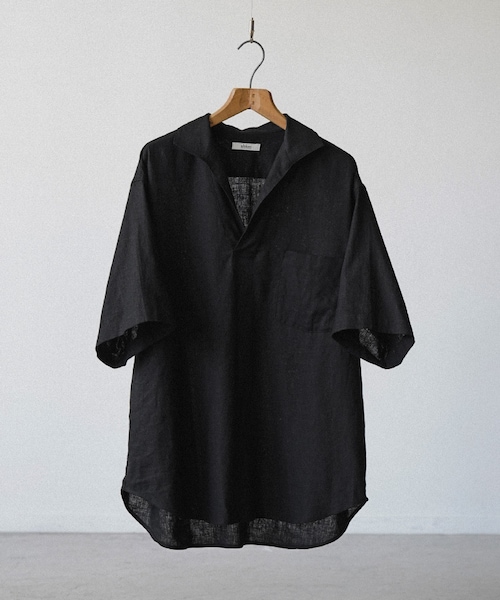 shiun（シウン）の「LINEN SKIPPER SHIRT（シャツ/ブラウス・メンズ・ブラック/ベージュ・XS/S/M）」の11枚目の写真