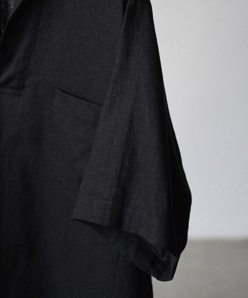 shiun（シウン）の「LINEN SKIPPER SHIRT（シャツ/ブラウス・メンズ・ブラック/ベージュ・XS/S/M）」の13枚目の写真