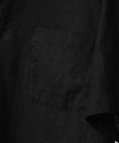 shiun（シウン）の「LINEN SKIPPER SHIRT（シャツ/ブラウス・メンズ・ブラック/ベージュ・XS/S/M）」の14枚目の写真
