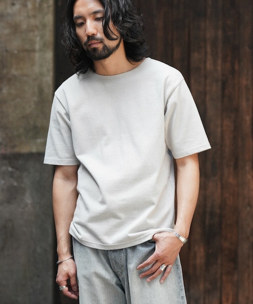 shiun(シウン)の「BASQUE S/S TEE(Tシャツ/カットソー・メンズ・ホワイト/ブラック・XS/S/M)」の1枚目の写真