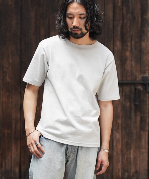 shiun(シウン)の「BASQUE S/S TEE(Tシャツ/カットソー・メンズ・ホワイト/ブラック・XS/S/M)」の4枚目の写真