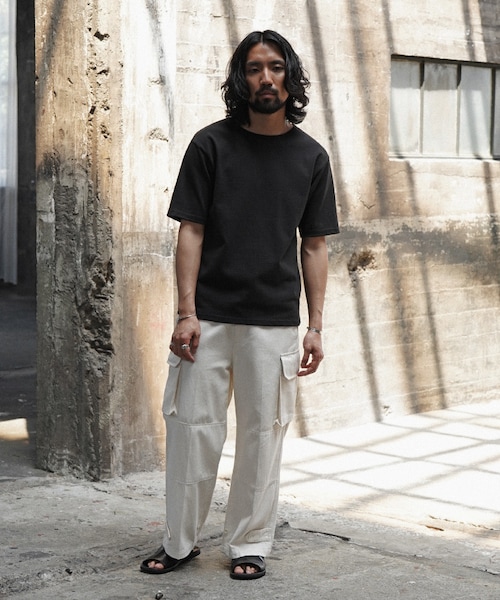 shiun(シウン)の「BASQUE S/S TEE(Tシャツ/カットソー・メンズ・ホワイト/ブラック・XS/S/M)」の18枚目の写真