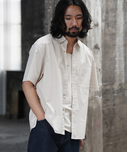 shiun(シウン)の「HICOUNT WASHER S/S SHIRT(シャツ/ブラウス・メンズ・ブルー/ブラック/ホワイト・XS/S/M)」の5枚目の写真