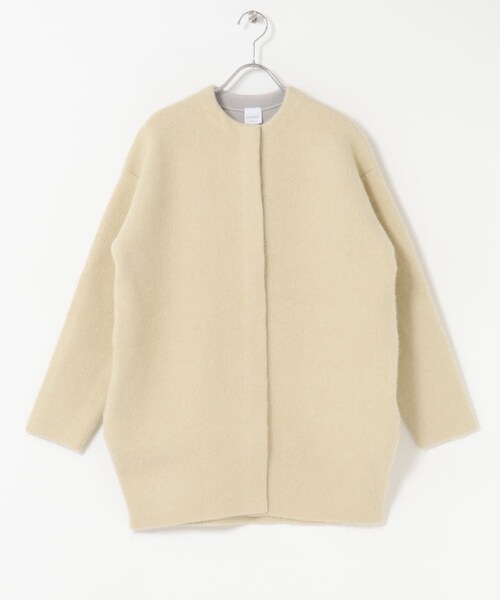 URBAN RESEARCH ROSSO（アーバンリサーチロッソ）の「ELENDEEK　CREW-NECK RACCOON MIX WCARDIGAN（カーディガン/ボレロ・レディース・BRD/L.YLW/BGE・1/2）」の2枚目の写真