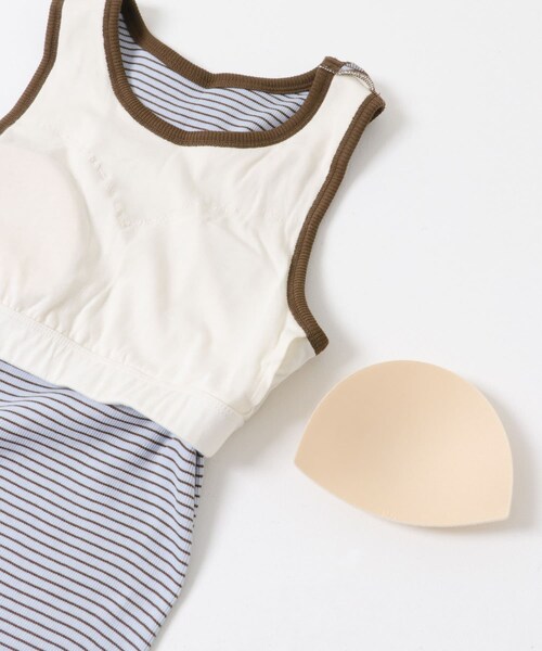 SENSE OF PLACE by URBAN RESEARCH（センスオブプレイスバイアーバンリサーチ）の「『別注』Healthknit×SENSE OF PLACE ボーダータンクトップ（タンクトップ・レディース・OF×NV×BE/SAX×BRN/LIME×BEG・One）」の21枚目の写真