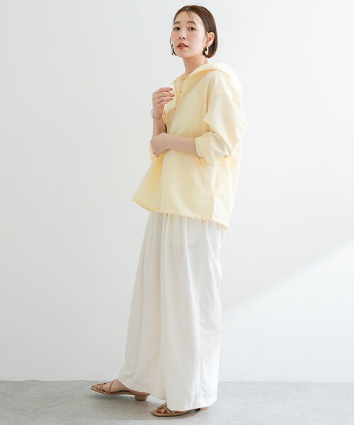 URBAN RESEARCH ROSSO（アーバンリサーチロッソ）の「F by ROSSO　サッカーストレッチアノラック（テーラードジャケット・レディース・CHECK/WHITE/YELLOW・FREE）」の20枚目の写真