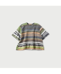 45RPM インドリネンマルチ縞 シャツ・ブラウス size Free 45R