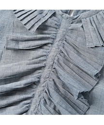 メルめる 45R インドカディのプリーツフリルMキャミ 45rpm 45R 藍ダンガリーインドカディのプリーツフリルMキャミ - メルカリ