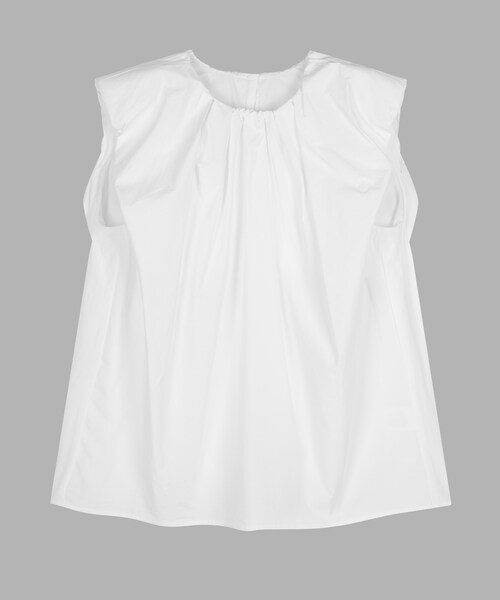 JNBY（ジェーエヌビーワイ）の「Gathered Ballon-sleeve Shirt（シャツ/ブラウス・レディース・ホワイト/ピンク/ブラック・36/38/40）」の2枚目の写真