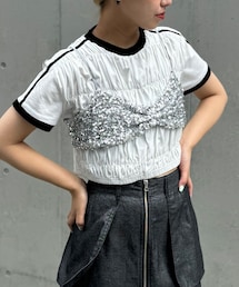 CIAOPANIC | シャーリングリンガーTシャツ(Tシャツ/カットソー)