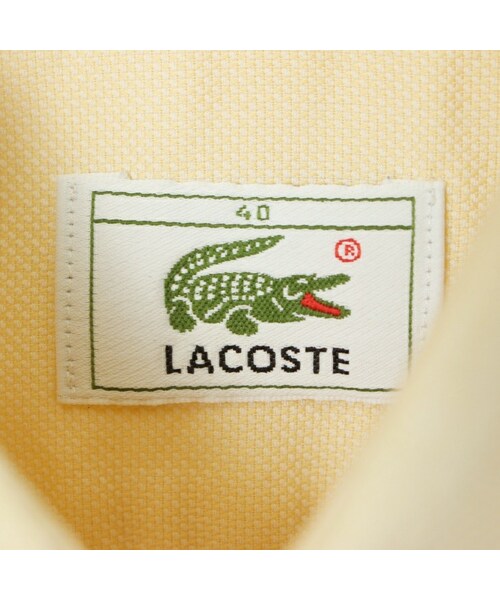 FRENCH LACOSTE(フレンチラコステ)の「フランス企画 フレンチラコステ Lacoste 長袖 ボタンダウン シャツ ライトイエロー メンズL相当 ヨーロッパ古着(シャツ/ブラウス・レディース・イエロー・L)」の3枚目の写真