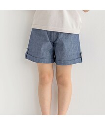 BeBe | ダンガリー裾ダブルショートパンツ(90~150cm)(その他パンツ)