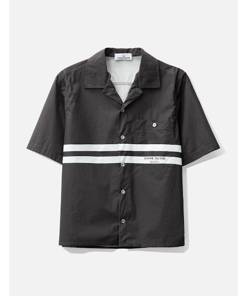 Marina Plated Cotton Canvas Overshirt