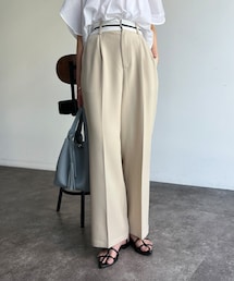 Chez toi | 【足長効果＆着痩せ】マーベルトスラックスパンツ(パンツ)